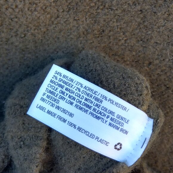 NWOT Olive Green Cozy Slouchy Turtleneck/Mockneck Sweater Size S - Picture 13 of 15